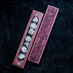 URWizards Engraved Purpleheart D&D Dice Box Bard Style - Urwizards