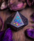 URWizards Hematite Raised Plating Number Dice Set Royal Style - Urwizards