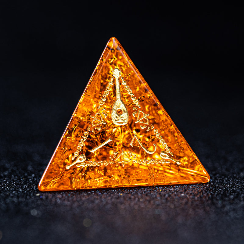 URWizards D&D Blast Lava Glass Engraved Dice Set Bard Style - Urwizards