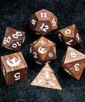 URWizards D&D Walnut Wood Dice Set - Urwizards