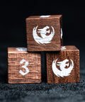 URWizards D&D Walnut Wood Dice Set - Urwizards