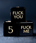 URWizards D&D Obsidian Gemstone Engraved Dice Set F*CK Style - Urwizards