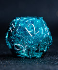 URWizards D&D Ice Glitter Resin Engraved Dice Set Fuck You Fuck Me Style - Urwizards