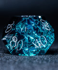 URWizards D&D Ice Glitter Resin Engraved Dice Set Fuck You Fuck Me Style - Urwizards