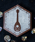 URWizards Engraved Walnut D&D Dice Box Bard - Urwizards