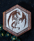 URWizards Engraved Walnut D&D Dice Box Dragon - Urwizards