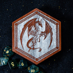 URWizards Engraved Padauk D&D Dice Box Dragon - Urwizards