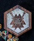 URWizards Engraved Walnut D&D Dice Box Odin - Urwizards