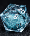 URWizards D&D Liquid Heart Resin Engraved Dice Set Blue - Urwizards