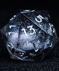 URWizards D&D Liquid Heart Resin Engraved Dice Set Dark - Urwizards