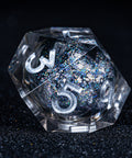 URWizards D&D Liquid Heart Resin Engraved Dice Set Dark - Urwizards
