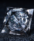 URWizards D&D Liquid Heart Resin Engraved Dice Set Dark - Urwizards