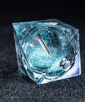 URWizards D&D Liquid Heart Resin Engraved Dice Set Blue - Urwizards