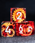URWizards D&D Sharp Edge Gear Resin Dice Set - Urwizards