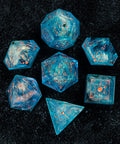 URWizards D&D Resin Ocean Engraved Dice Set Lunar Eclipse - Urwizards