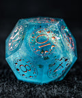 URWizards D&D Resin Ocean Engraved Dice Set Lunar Eclipse - Urwizards