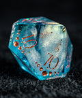 URWizards D&D Resin Ocean Engraved Dice Set Lunar Eclipse - Urwizards