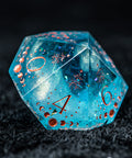 URWizards D&D Resin Ocean Engraved Dice Set Lunar Eclipse - Urwizards