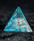 URWizards D&D Resin Ocean Engraved Dice Set Lunar Eclipse - Urwizards