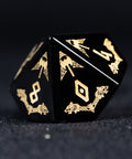 URWizards D&D Obsidian Engraved Dice Set Barbarian Style - Urwizards