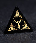 URWizards D&D Obsidian Engraved Dice Set Barbarian Style - Urwizards