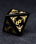 URWizards D&D Obsidian Engraved Dice Set Barbarian Style - Urwizards
