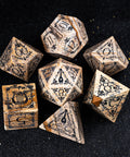 URWizards D&D Picture Jasper Engraved Dice Set Bard Style - Urwizards