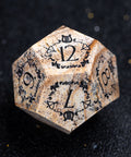URWizards D&D Picture Jasper Engraved Dice Set Bard Style - Urwizards