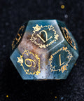 URWizards D&D Indian Agate Engraved Dice Set Bard Style - Urwizards