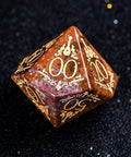 URWizards D&D Indian Agate Engraved Dice Set Bard Style - Urwizards