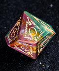URWizards D&D Indian Agate Engraved Dice Set Bard Style - Urwizards