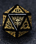 URWizards D&D Obsidian Engraved Dice Set Warlock Style - Urwizards