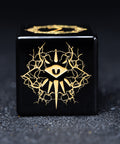 URWizards D&D Obsidian Engraved Dice Set Warlock Style - Urwizards