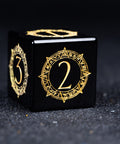 URWizards D&D Obsidian Engraved Dice Set Warlock Style - Urwizards
