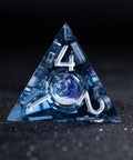 URWizards D&D Starry Liquid Heart Resin Engraved Dice Set Moon - Urwizards