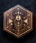 URWizards Engraved Walnut D&D Dice Box Lunar Eclipse - Urwizards