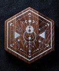 URWizards Engraved Walnut D&D Dice Box Lunar Eclipse - Urwizards