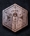 URWizards Engraved Walnut D&D Dice Box Lunar Eclipse - Urwizards