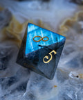 URWizards Dnd Labradorite Gemstone Engraved Dice Set YEET & F*CK - Urwizards