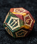URWizards D&D Indian Agate Engraved Dice Set Barbarian Style - Urwizards