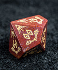 URWizards D&D Indian Agate Engraved Dice Set Barbarian Style - Urwizards