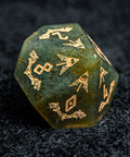URWizards D&D Indian Agate Engraved Dice Set Barbarian Style - Urwizards