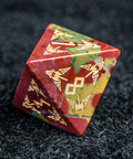 URWizards D&D Indian Agate Engraved Dice Set Barbarian Style - Urwizards