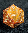 URWizards D&D Indian Agate Engraved Dice Set Barbarian Style - Urwizards