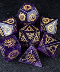 URWizards D&D Amethyst Engraved Dice Set Warlock Style - Urwizards