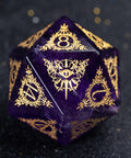 URWizards D&D Amethyst Engraved Dice Set Warlock Style - Urwizards