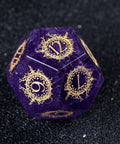 URWizards D&D Amethyst Engraved Dice Set Warlock Style - Urwizards