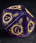 URWizards D&D Amethyst Engraved Dice Set Warlock Style - Urwizards