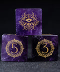 URWizards D&D Amethyst Engraved Dice Set Warlock Style - Urwizards