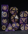 URWizards D&D Amethyst Engraved Dice Set Warlock Style - Urwizards